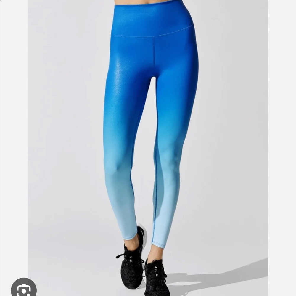 Beach Riot Piper legging, size Small, Blue Glitter Ombré